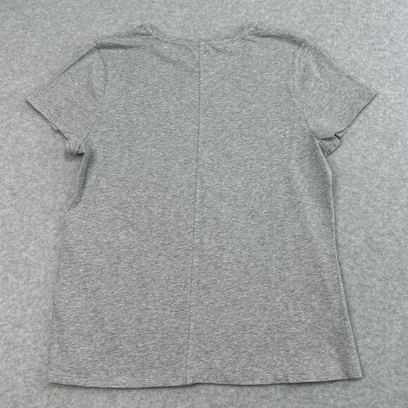 Madewell Essential Slim Tee WMNS L Heather Gray Lightweight Cotton Short Sleeve - Picture 6 of 9